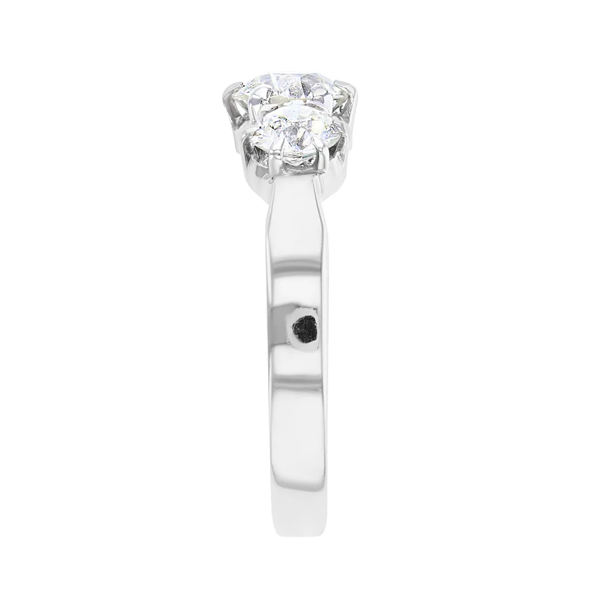 1.61ct Etta Old European Cut Diamond Three Stone Ring | Pre-Loved | White Gold