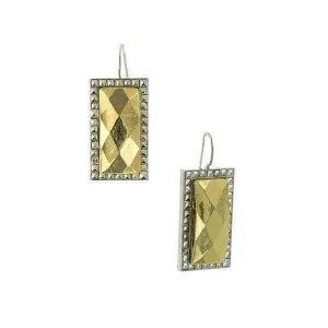 1928 Jewelry Fusion Lux Rectangle Wire Earrings