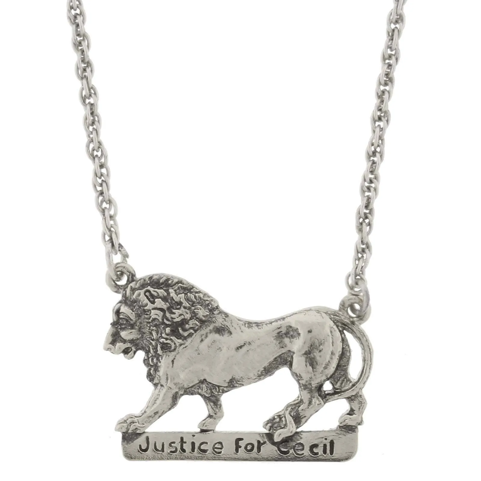 1928 Jewelry Justice For Cecil The Lion Pendant Necklace 16"   3" Extender