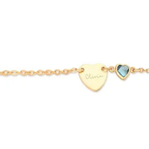 925 Silver Double Heart Shop Personalized Heart Bracelets