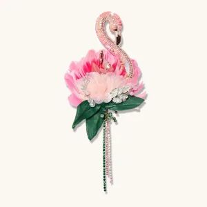 Alice in Wonderland Croquet Flamingo Bird Brooch