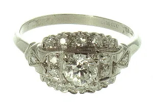 Antique Edwardian Platinum Diamond Ring