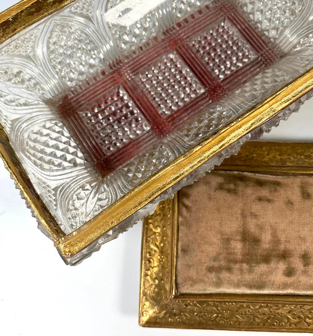 Antique French Empire Chocolatier's of Confectioner's Presentation Box, Crystal Casket, c.1810