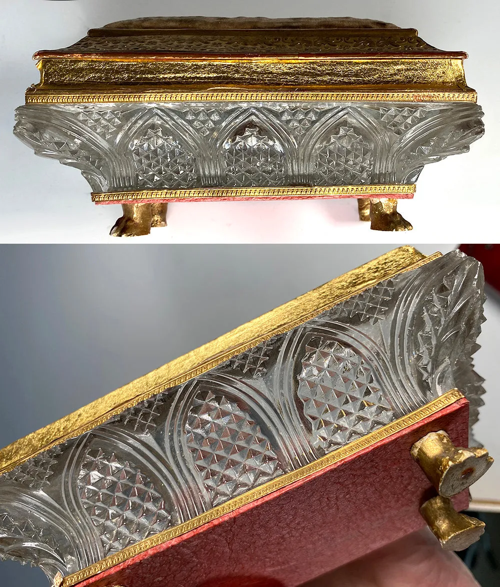 Antique French Empire Chocolatier's of Confectioner's Presentation Box, Crystal Casket, c.1810