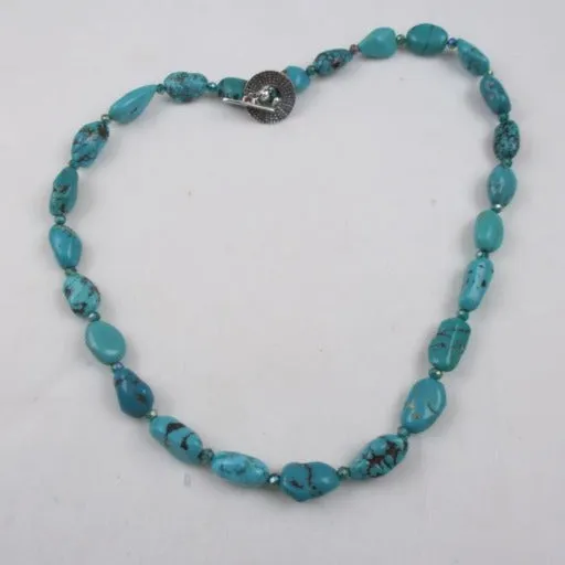 Blue Turquoise Nugget Necklace