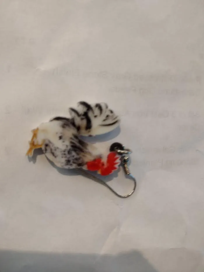 Chicken and Rooster and Bee and more Acrylic Animal Earrings