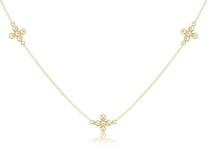 Choker Simplicity Chain Gold - Classic Beaded Signature Cross Gold