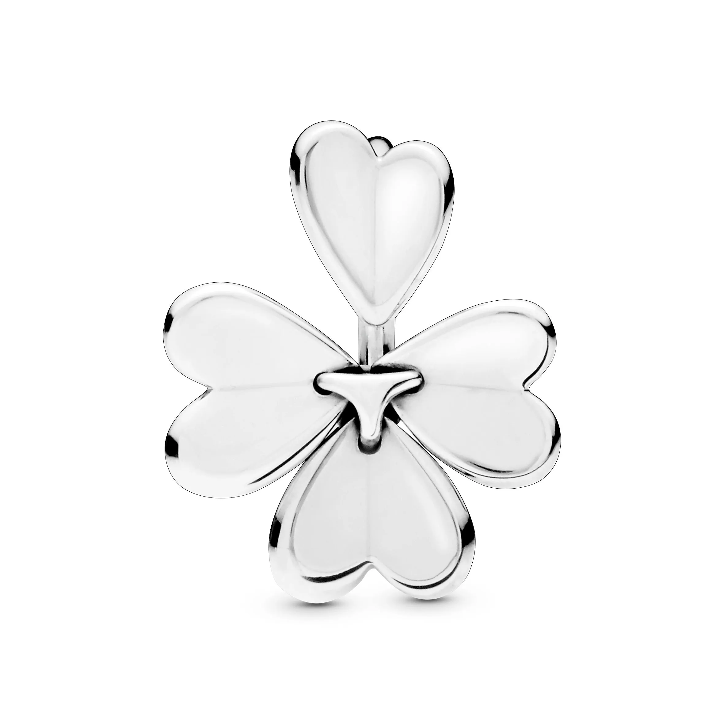 Clover silver open ring