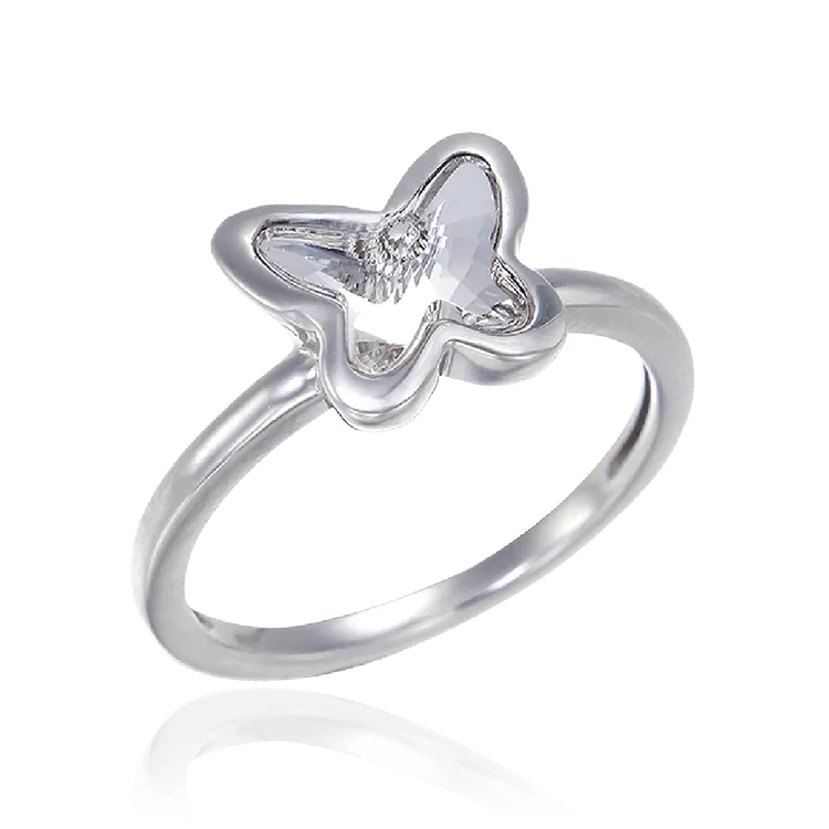 Crystal Glowing Butterfly Ring