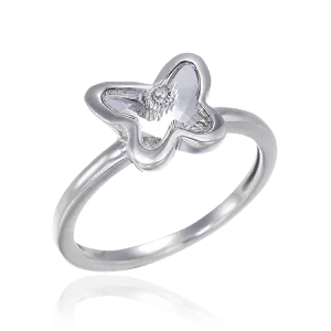 Crystal Glowing Butterfly Ring