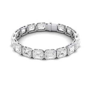 Delta Emerald Cut Lab Diamond Bracelet