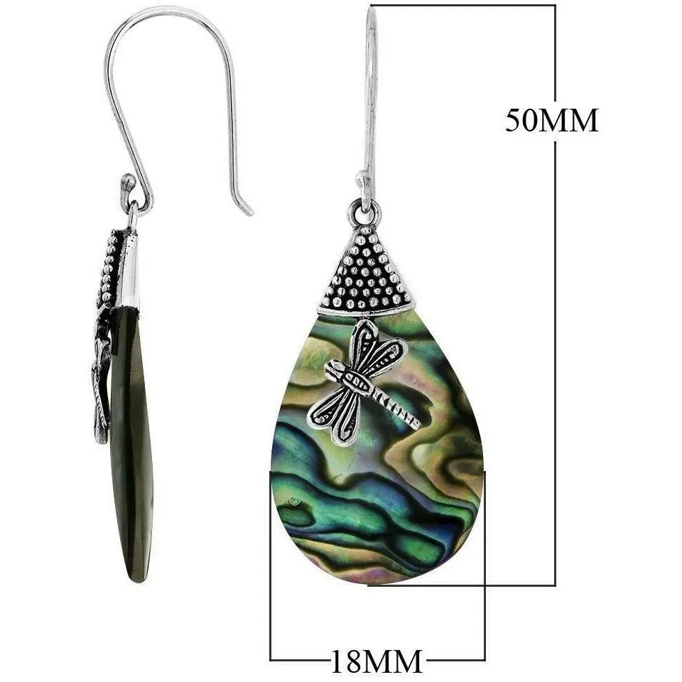 Dragon Fly Abalone Earrings