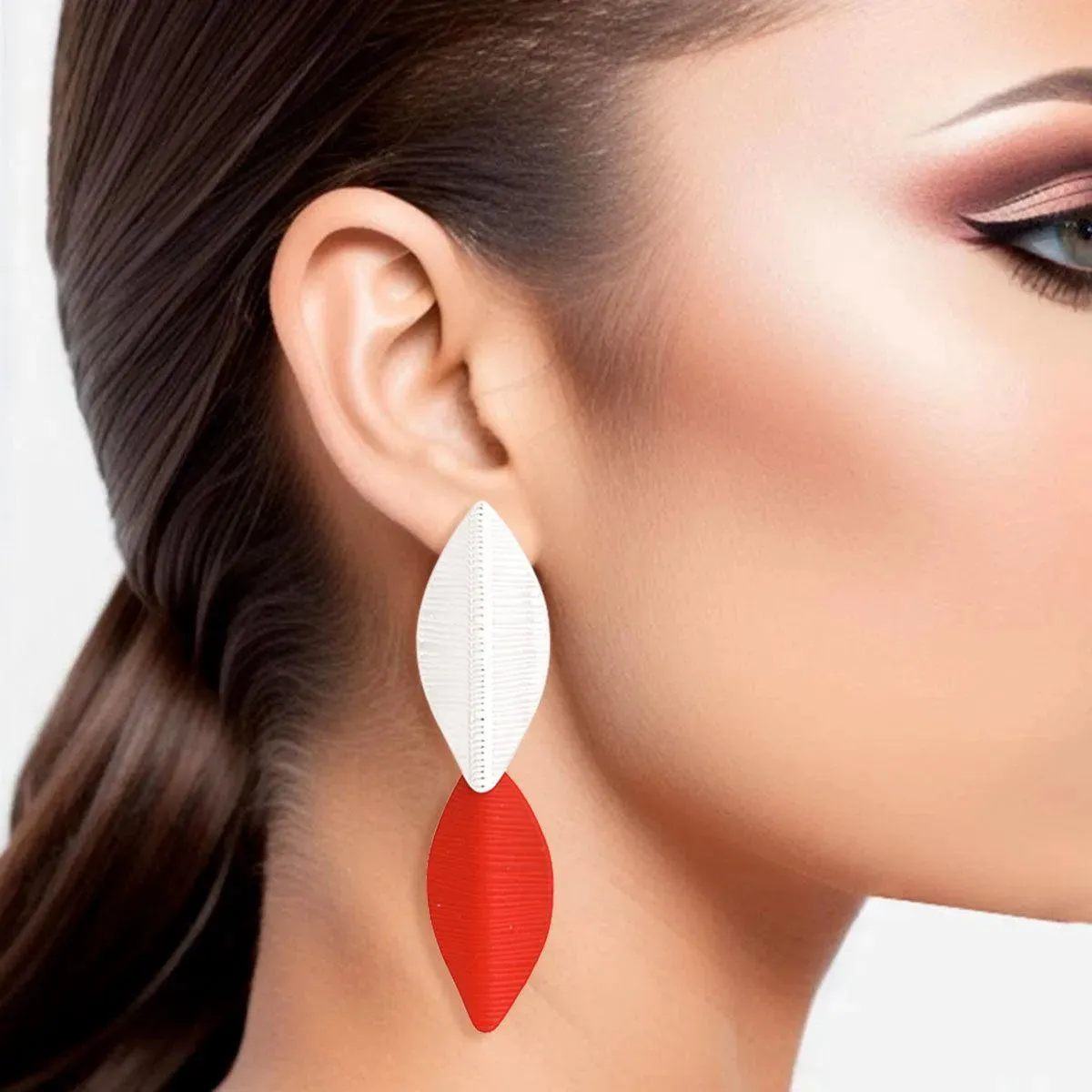 Elevate Your Style with Unique Leaf-Shaped Drop Earrings for Women