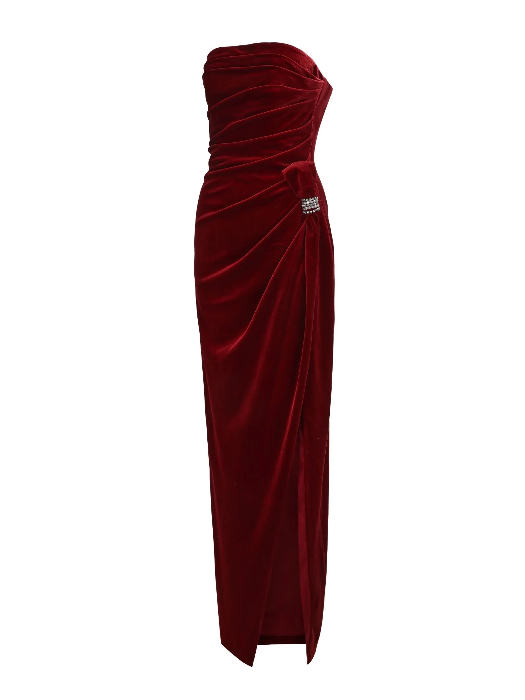 Emma Velvet Dress (Red)