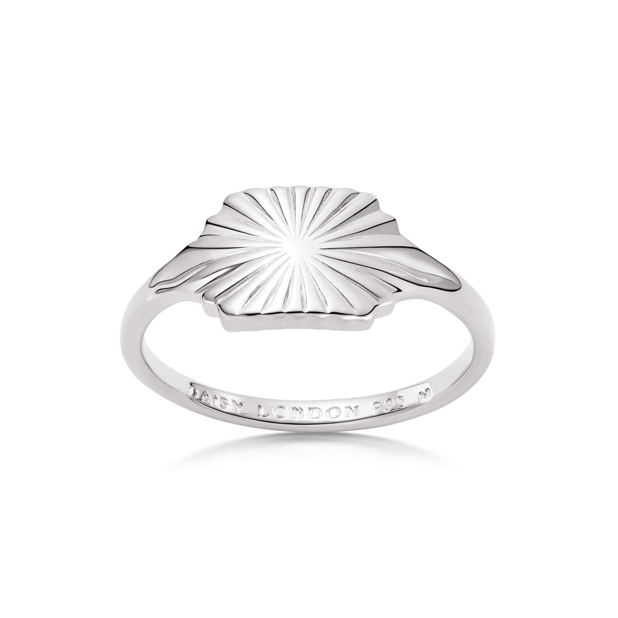 Estée Lalonde Sunburst Shield Ring Sterling Silver