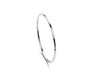 Fine Hammered Silver Bangle