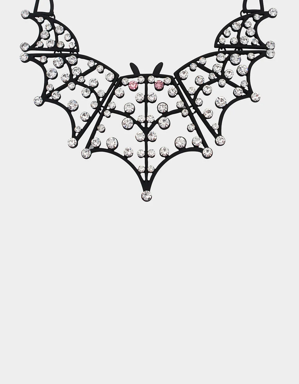 FLY BY NIGHT BAT BIB RHINESTONE