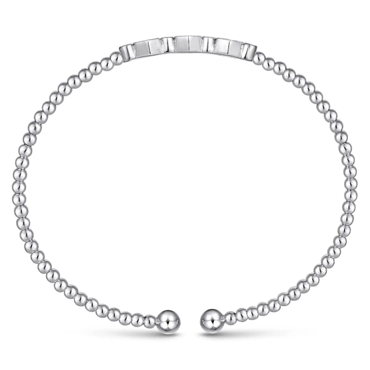 Gabriel & Co. Bujukan Hexagon Station Flexible Diamond Bangle Bracelet