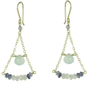 Gemstone Tent Earrings EM068 by Vannucci