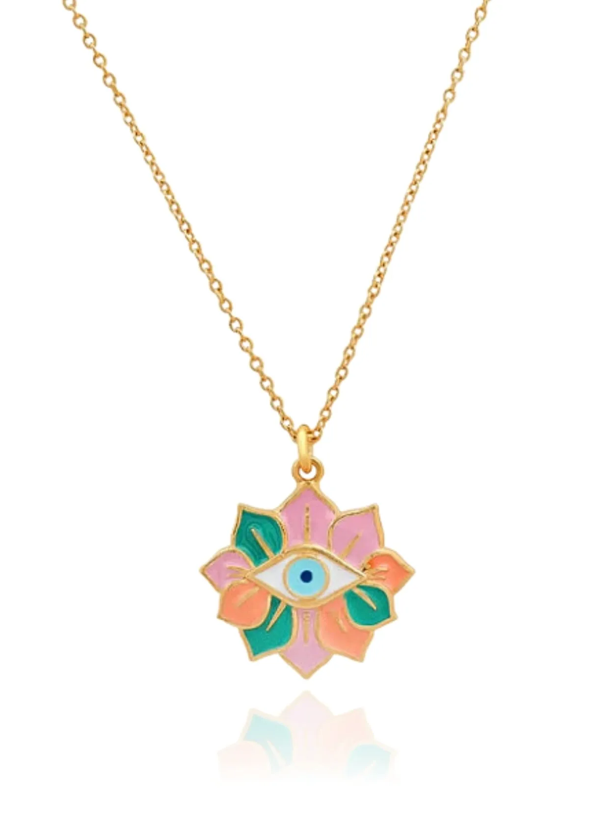 Gold Evil Eye Pendant Necklace