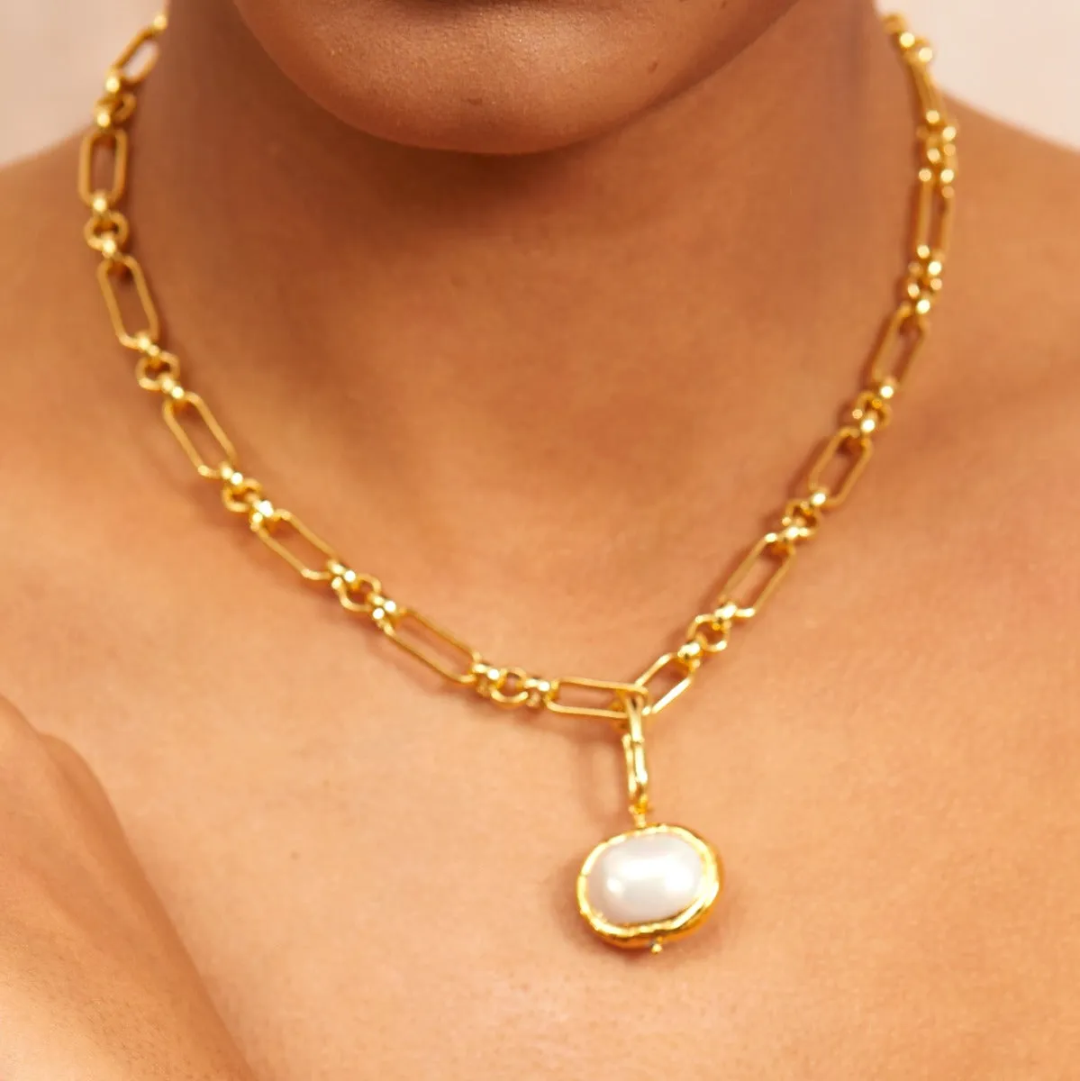 Gold Piaf Chain Necklace