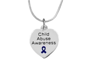 Heart Shaped Child Abuse Awareness Necklaces