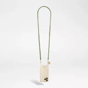 LOU PHONE CHAIN GREEN GOLD