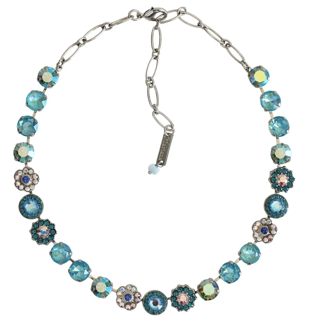 Mariana "Tranquil" Rhodium Plated Lovable Mixed Element Crystal Necklace, 3045/1 140-4ro