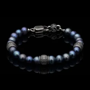 Men's Black Lace Bracelet - BB57 PP