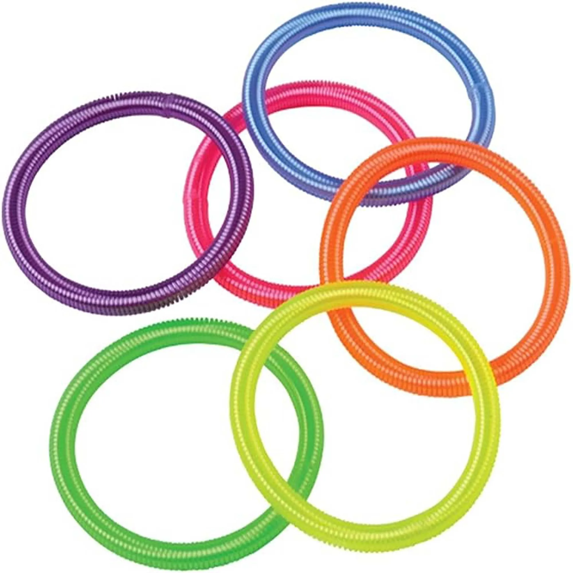 Multicolored Coil Bracelets, 24 Count