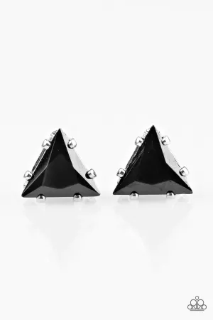 Paparazzi Earring ~ Prismatic Shine - Black