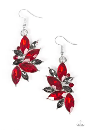 Paparazzi Earring ~ Vegas Vogue - Red