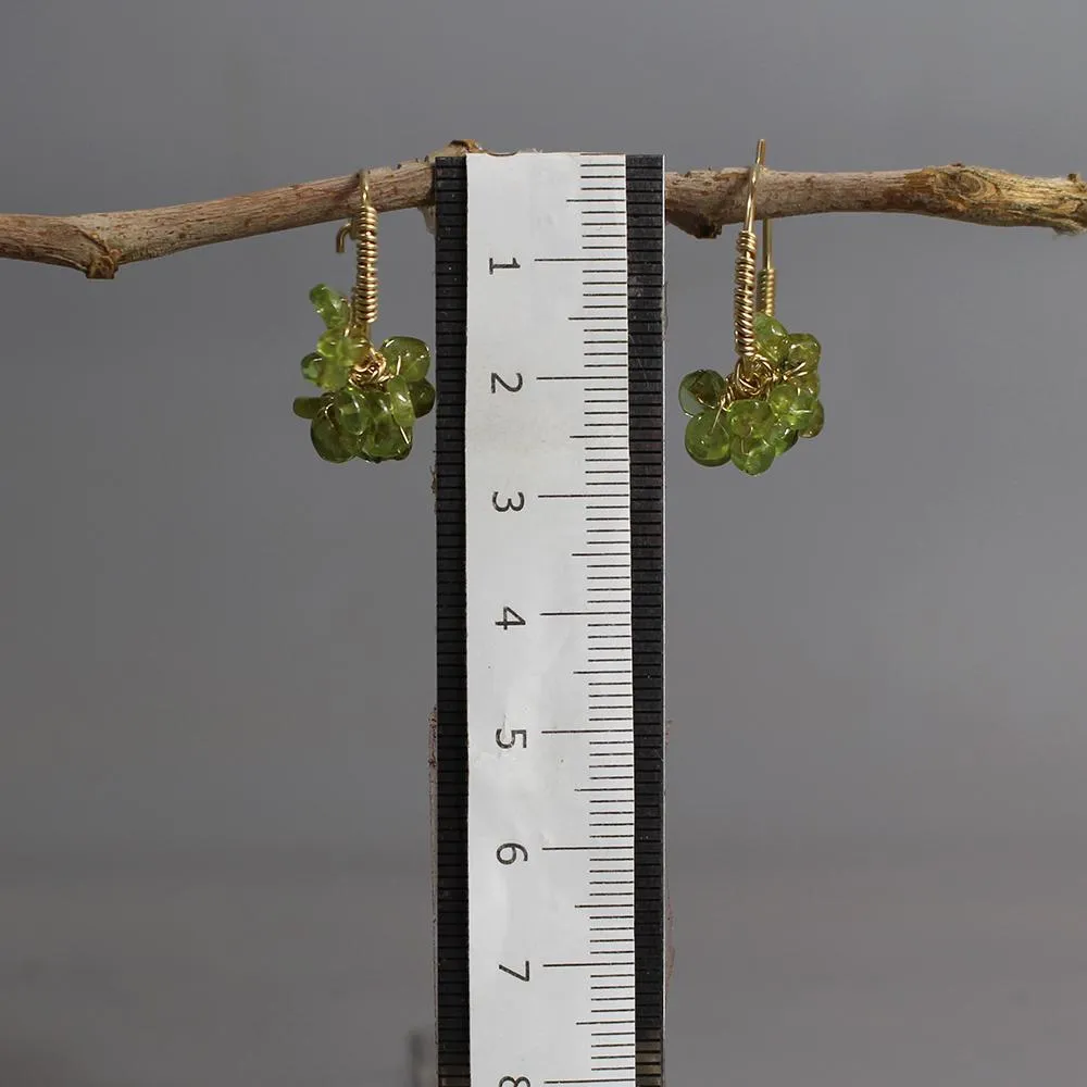 Peridot Bouquet Hoop Earrings