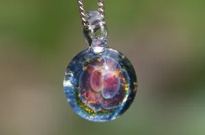 Petite Dichroic Ghost Flower Pendant