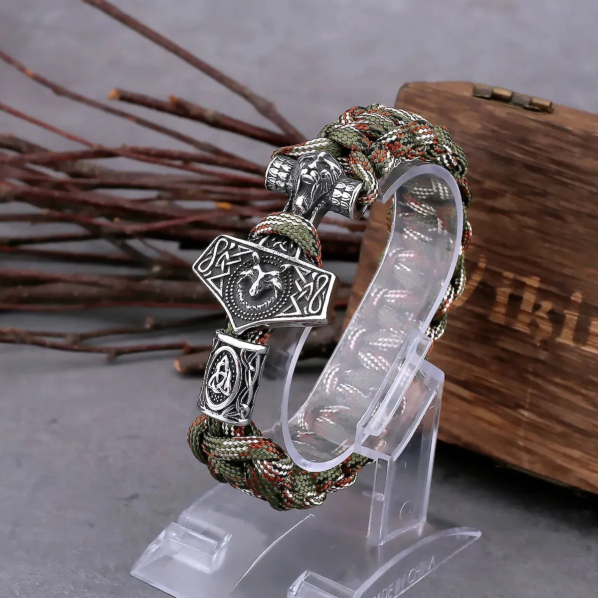 Punk Scandinavian Viking Thor's Hammer Viking Bracelet