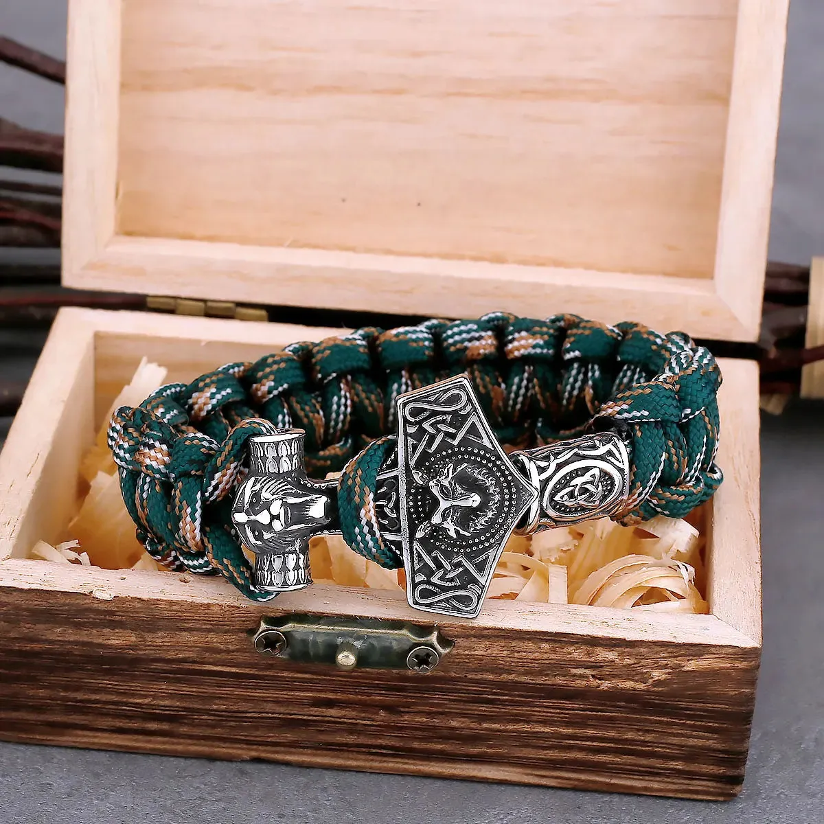 Punk Scandinavian Viking Thor's Hammer Viking Bracelet