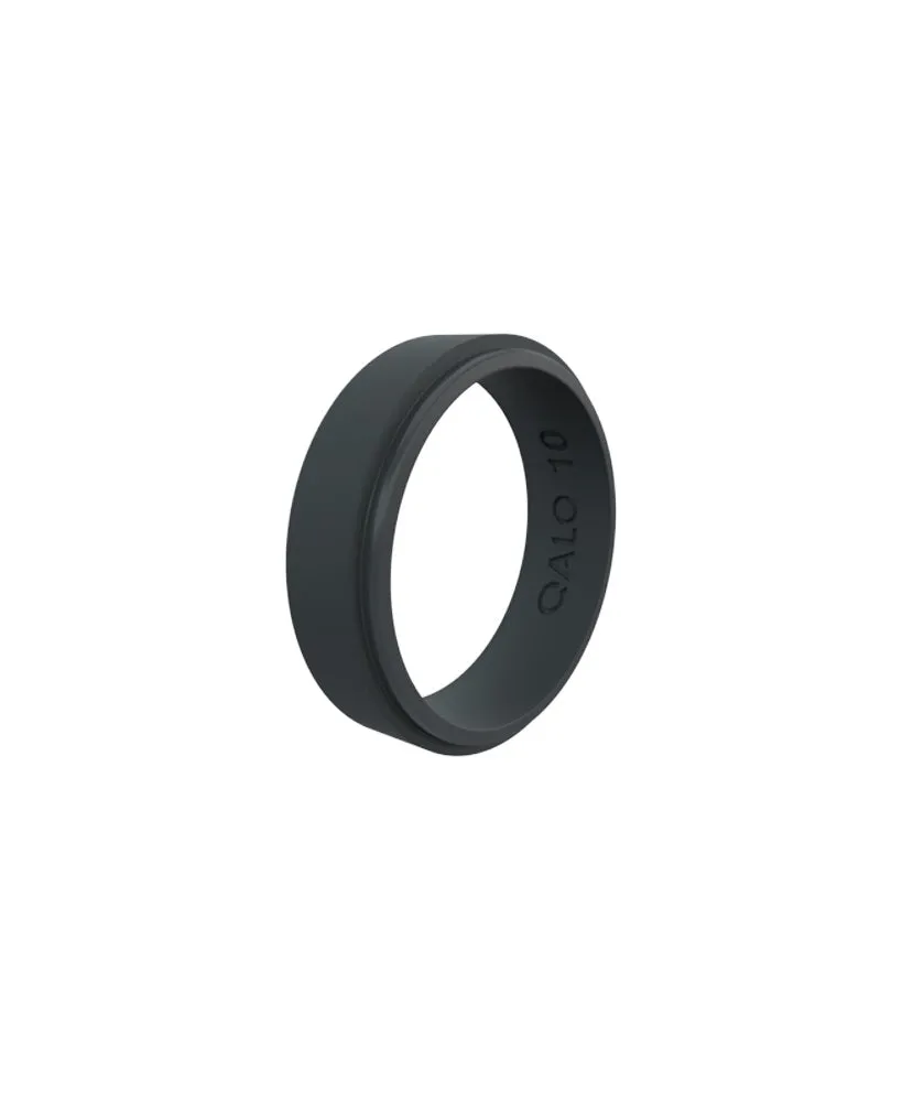 Qalo - Men's Narrow Step Edge Ring