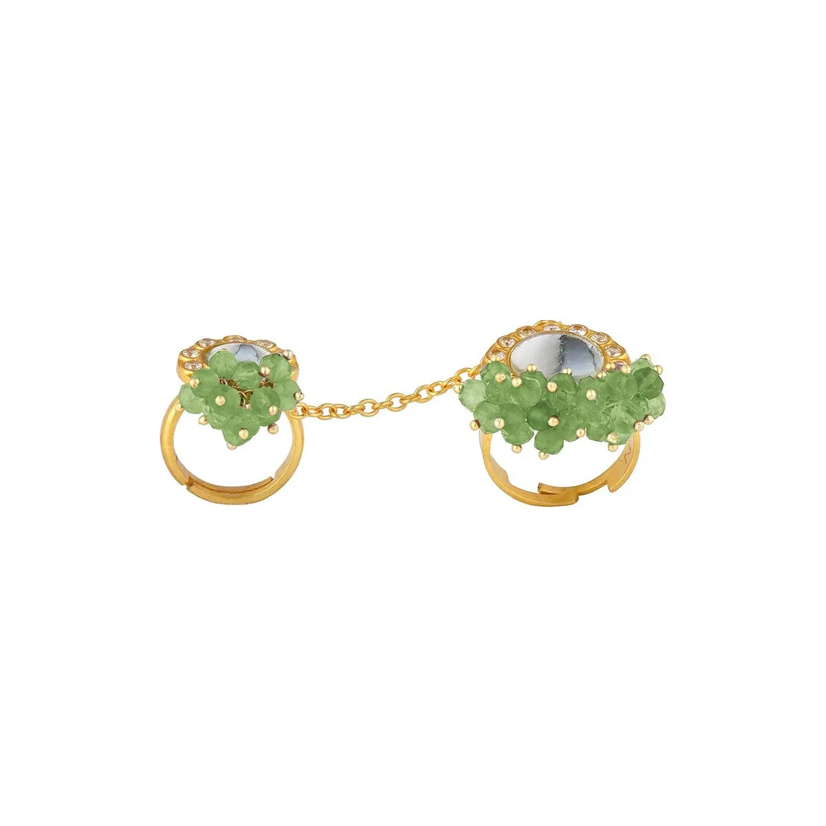 Rani Statement Ring - Aqua Green Hydro Quartz