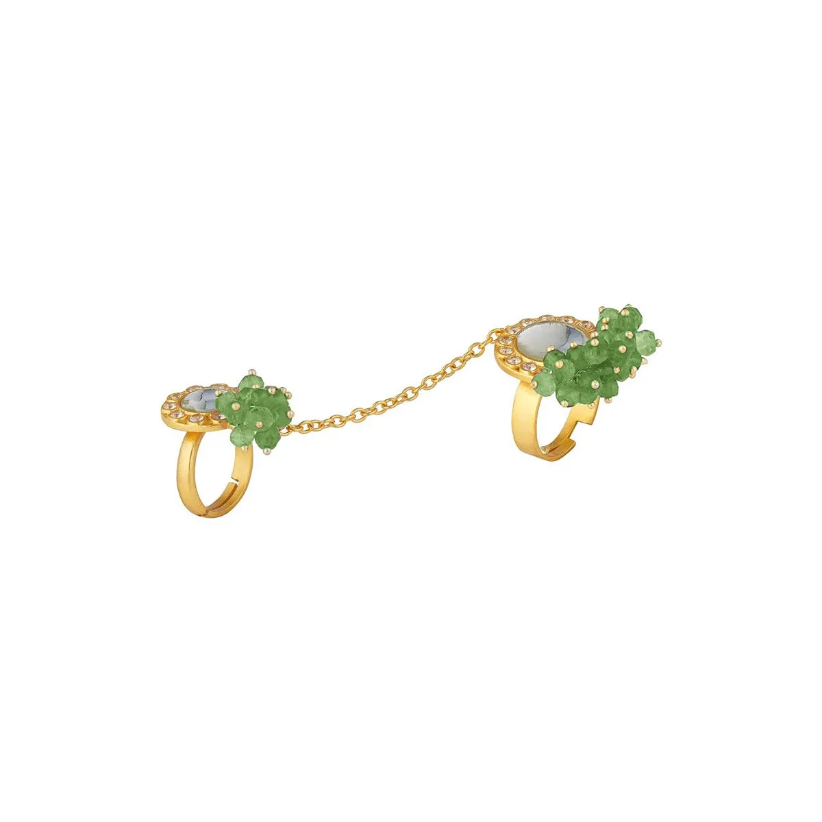 Rani Statement Ring - Aqua Green Hydro Quartz