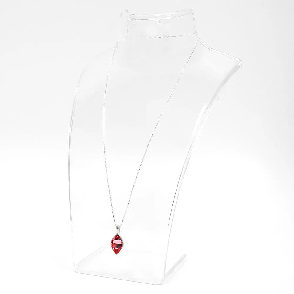 Red Rhombus Shaped Crystal Necklace