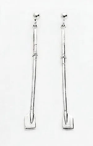 Rowing Oars Hanging on Ball Posts Earrings