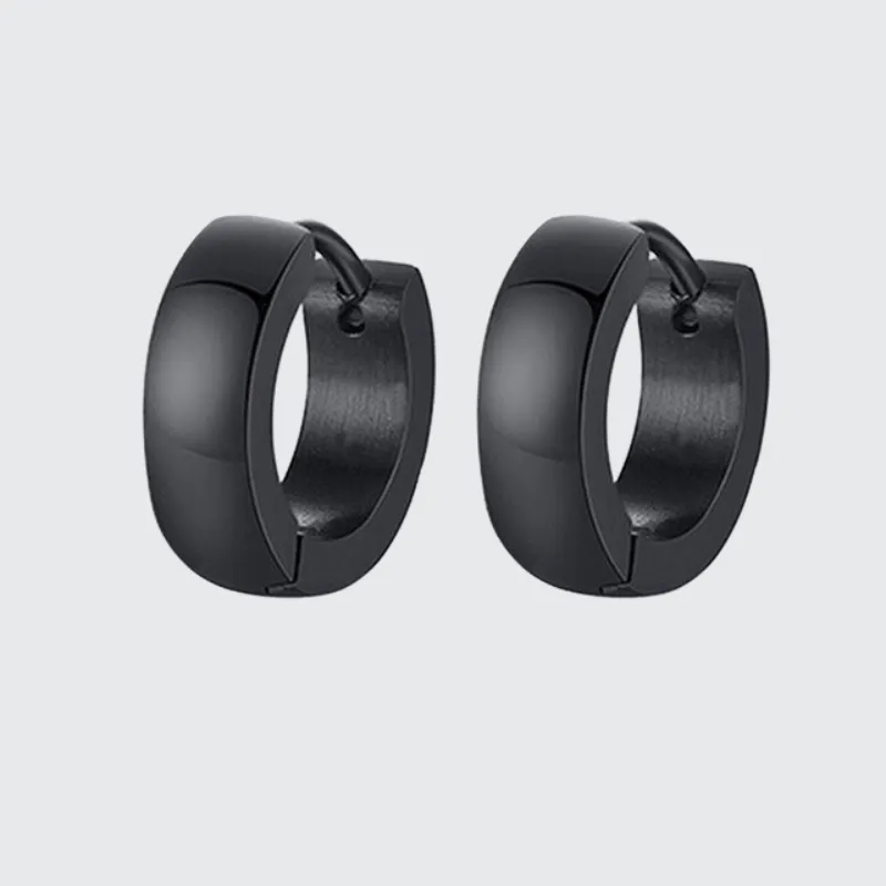 Techwear Solid Black Earrings