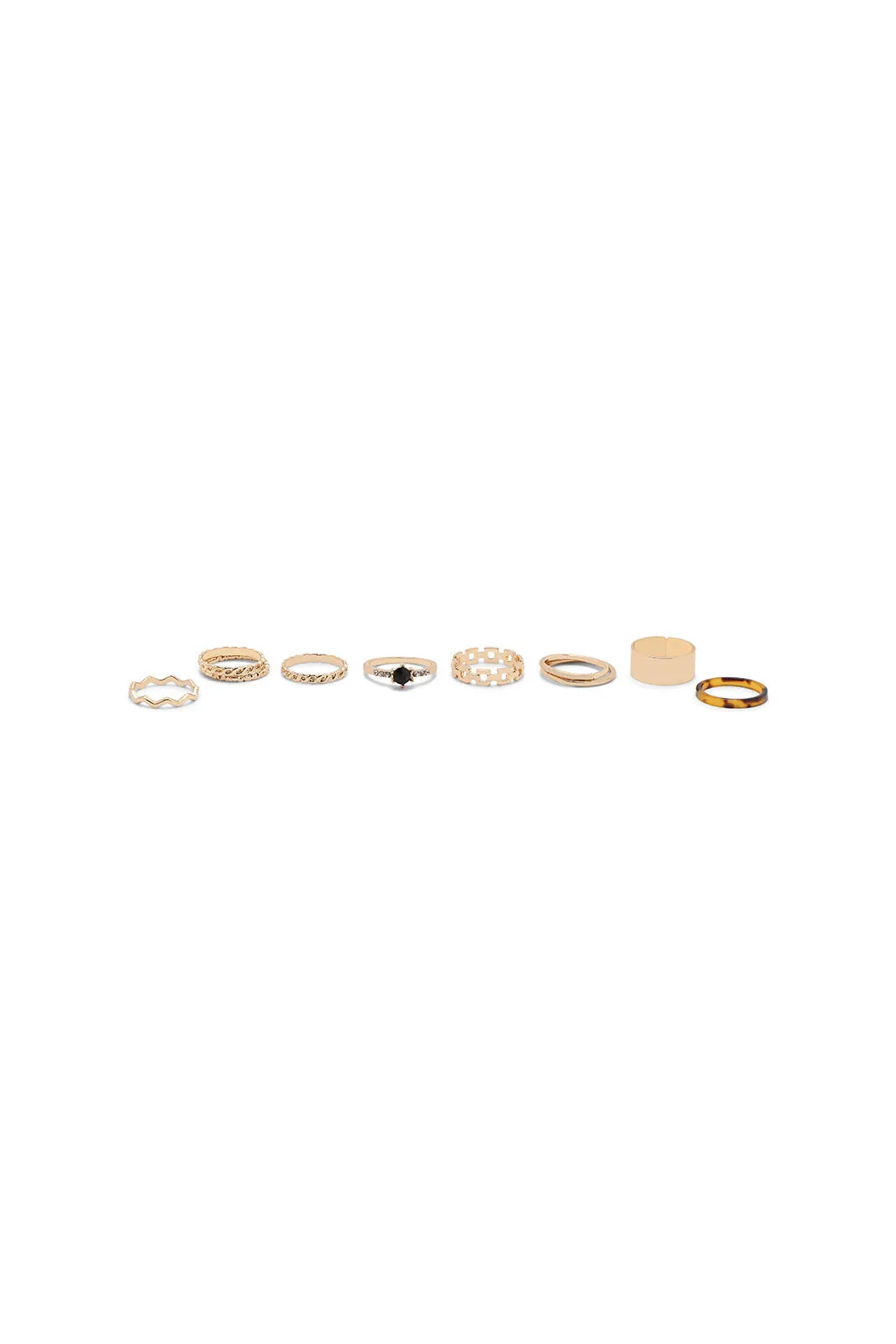 Women Gold Ring Set (9 Piece)